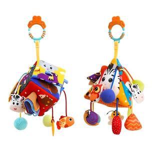 jollybaby车载婴儿拉绳抽抽乐推车挂件玩具安全床铃新生安抚礼物