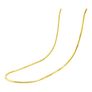 40-45-50cm18K蛇骨链项链女纯银镀黄金色精致素链锁骨链百搭叠戴