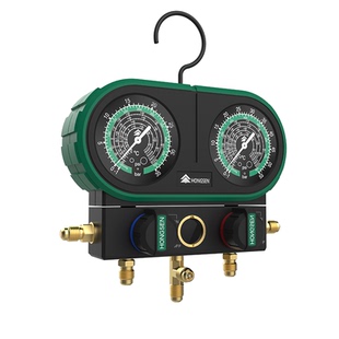 鸿森压力表HS-MVS60-101A汽车空调加氟雪种表R32R410R22R134双表