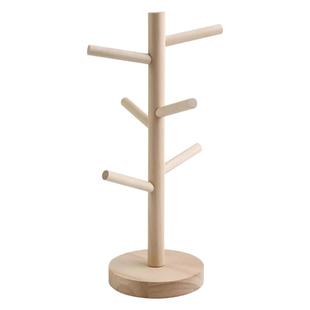 纯实木手链手镯水晶文玩手串展示架 钥匙发圈首饰品收纳架原木风