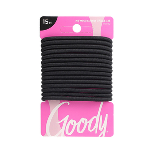Goody歌妮发圈皮筋女扎发头绳高马尾经典基础款黑色发绳无金属