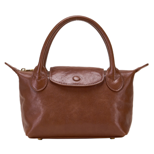 暇步士女包2026新款植鞣牛皮饺子包通勤休闲手提包单肩斜挎手拎包