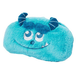 正版迪士尼草莓熊双面笔袋苏利文三眼仔毛绒文具袋七夕送女友礼物