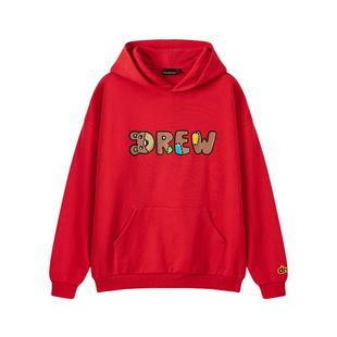 drew house theodore小熊字体连帽拉绒卫衣