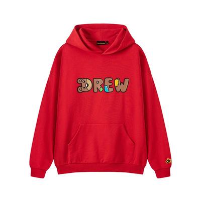 drewhouse小熊字体图案连帽卫衣