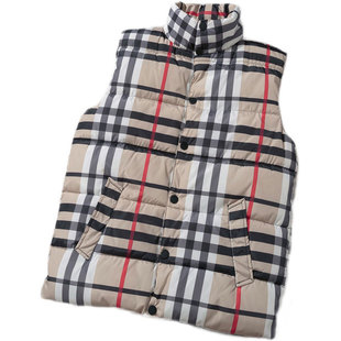 羽绒棉马甲男秋冬季外套青年修身韩版潮流保暖情侣坎肩方格子背心