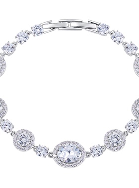 阿吉豆手链不规则锆石手串珠女款