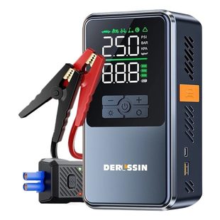 汽车启动应急电源搭电宝充气泵一体电瓶线搭火搭电神器12v24v专用