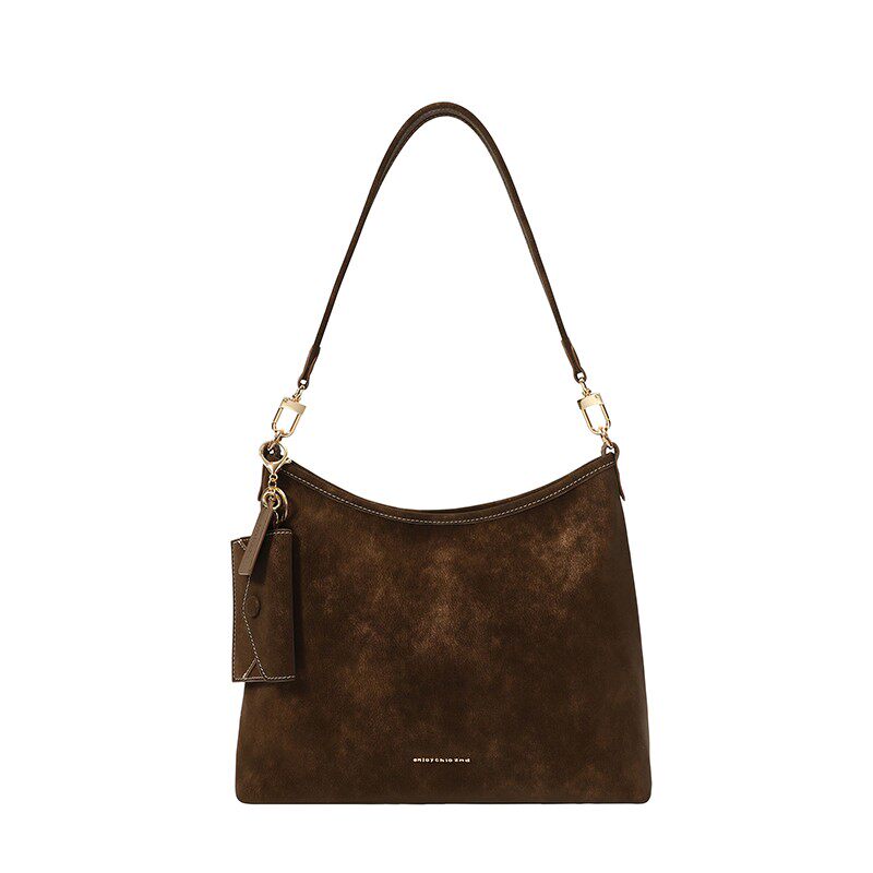 Chio'2nd托特包包女式2025新款复古棕色腋下包通勤百搭单肩斜挎包