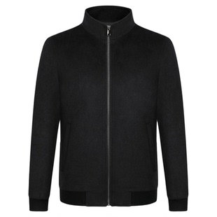 【含羊毛】金利来GY秋冬新款立领夹克男士休闲简约短款男装外套潮