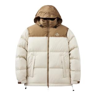 白鸭绒立领羽绒服男冬季撞色短款面包服男士加厚保暖羽绒外套男款