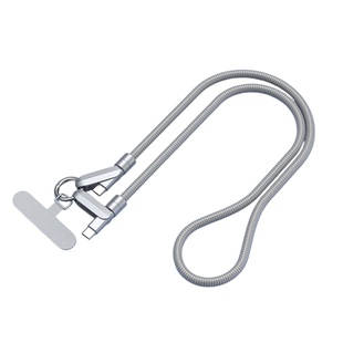 2025二合一网红ins风编织挂绳充电线新款 手机防丢绳120W快充数据线适用苹果15-16平板笔记本电脑typec安卓