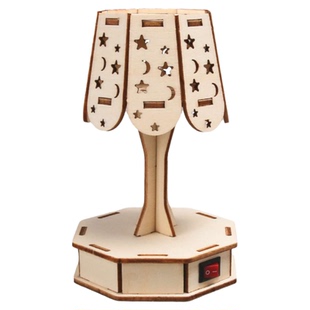 DIY科技小制作炫彩小台灯七色光小台灯实验手工拼装儿童科教玩具