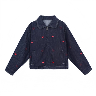 NORNOR陈大猪女童牛仔外套春季新款好看洋气翻领儿童马甲套装女孩