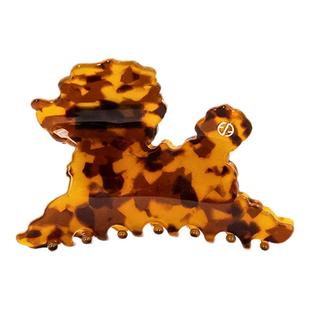 FunF/乐纷绮 露思明星同款气质轻奢法式抓夹醋酸发夹 小狗日记