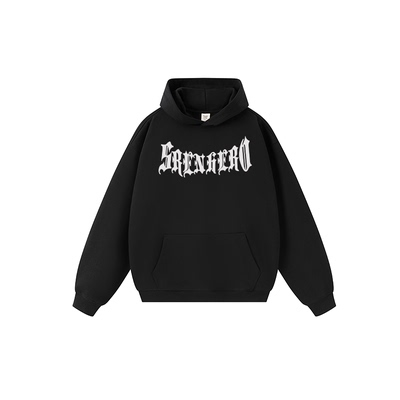 美式复古高街oversize重磅宽松连帽卫衣男女秋冬潮牌情侣帽衫外套