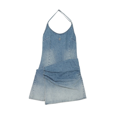 RuirUirul挂脖牛仔连衣裙女