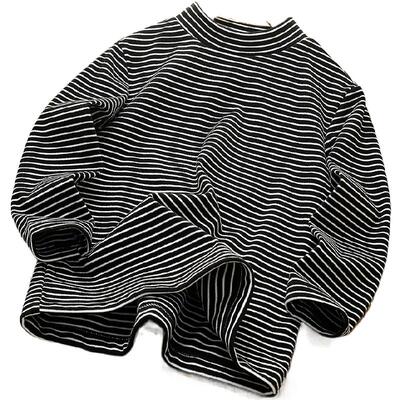 秋冬季男童条纹打底衫德绒T恤衫