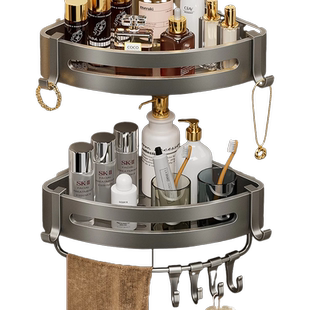 浴室卫生间三角置物架免打孔厕所洗澡洗手间洗漱台墙上壁挂收纳架