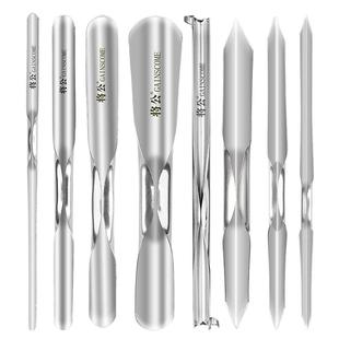 将公双头不锈钢厨房食品雕刻戳刀U型V型大中小水果雕花刀免磨锋利