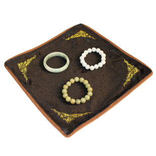 柜台首饰展示布 黑白色 双面绒道具珠宝玉石翡翠文玩 看货布 垫布