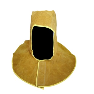 电焊披肩防烫防飞溅焊工帽防火阻燃耐高温耐磨牛皮披肩帽焊工防护