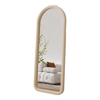 奶油风试衣镜拱形壁挂式穿衣镜