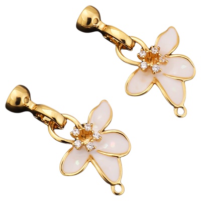 强保色镀18k金珍珠项链连接扣头