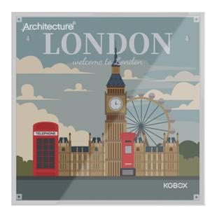 KGBOX乐高21034伦敦城市天际线亚克力防尘罩收纳盒画框透明展示盒