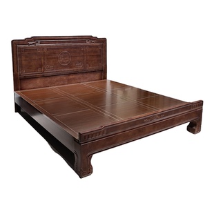 金花梨木中式实木床1.5米双人床1.8榫卯古典雕花仿古2米主卧床
