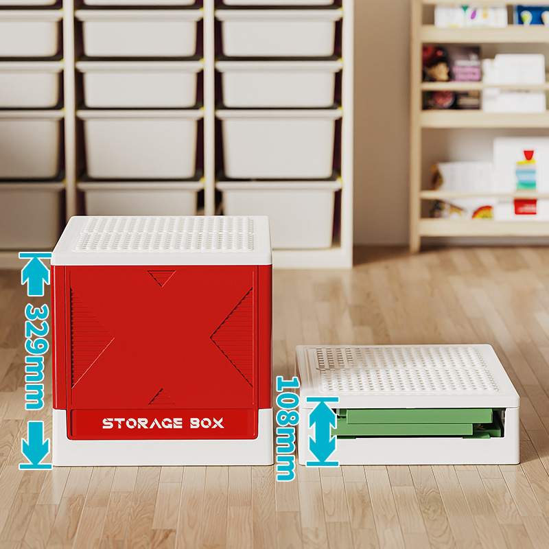新款大容量积木收纳箱多功能可收纳盒箱子储物箱儿童玩具积木拼接