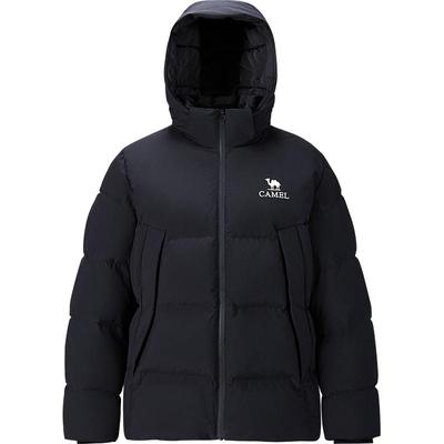 骆驼男装三防羽绒服男冬季2025新款加厚保暖情侣款鹅绒面包服外套