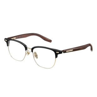 【新款】木九十近视眼镜眉架框木腿方圆形男款商务高智MJ12FM1178
