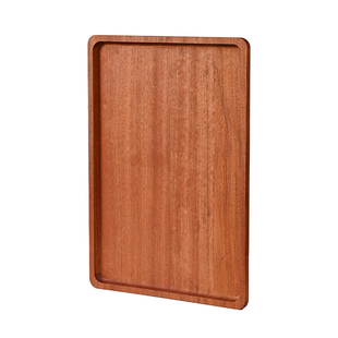 乌檀木托盘家用客厅茶盘杯托木质长方形蛋糕盘餐盘圆形西餐披萨盘