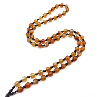 天然玛瑙玉珠吊坠绳手工编织项链玉挂绳饰品绳男女毛衣链玉坠挂绳