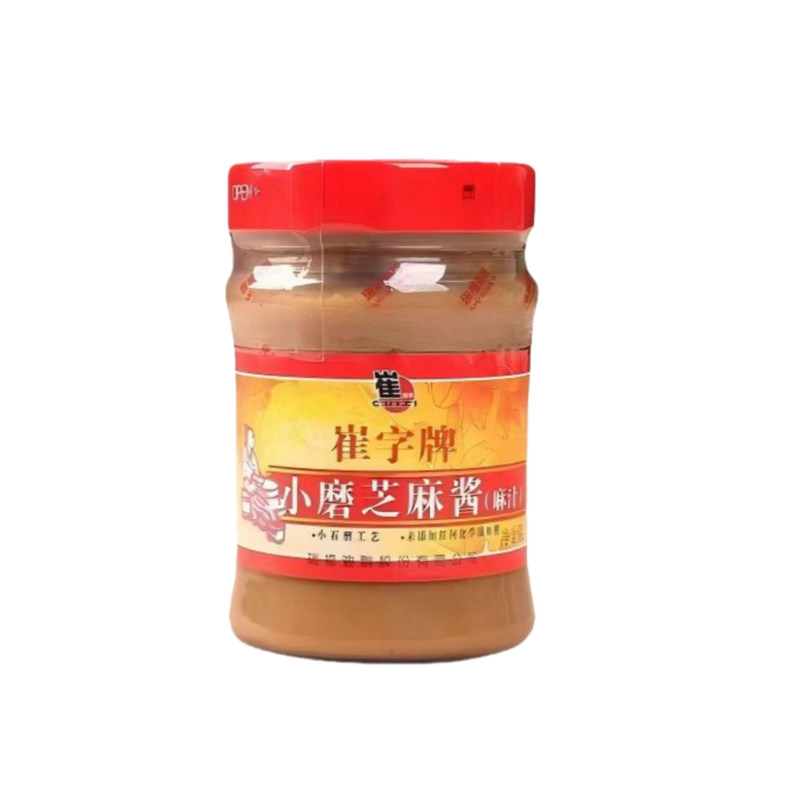 中华老字号崔字牌小磨芝麻酱麻酱汁瓶装家用凉拌火锅蘸料无添加
