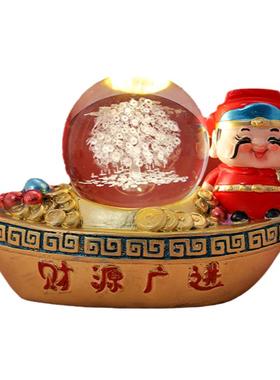 摇钱树发光水晶球小夜灯生日礼物