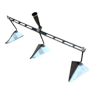 三角锄可调行距开沟锄多头尖锄挖沟神器农用锄头手拉犁人工开沟器