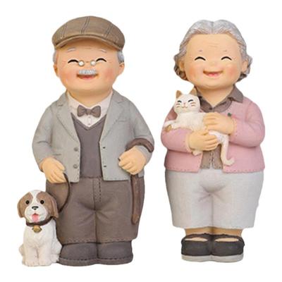 老头老太酒柜纪念品ins树脂