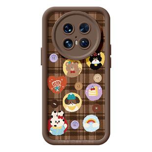 适用华为mate70pro手机壳女款mate60保护套硅胶40epro全包棕色30por软壳RS小羊皮50猫咪meta纽扣pro+可爱新款