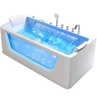 果敢恒温智加热按摩浴缸家用成人大瀑布单双人泡澡亚克力泡澡浴盆