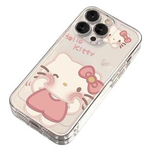 戳脸凯蒂猫适用iPhone苹果17pro手机壳时尚16e/15plus/12promax/14/13/11小米vivo华为oppo高级感保护套外壳