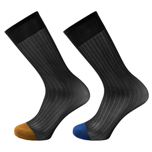 子墨男士丝袜正装薄款夏季商务长筒袜薄款黑色锦纶男款皮鞋西装袜