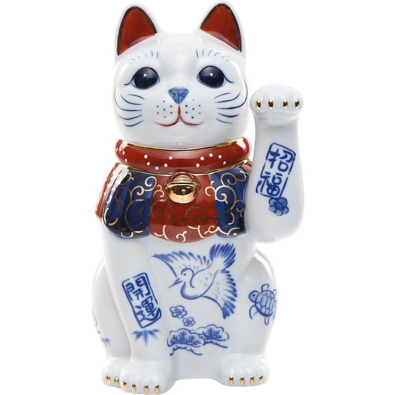 日本进口染錦招财猫复古乔迁日式