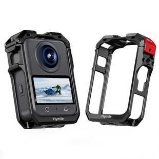 Flymile适用于大疆osmo 360金属兔笼 大疆360全景运动相机金属保护边框拓展支架兔笼磁吸快拆底座配件