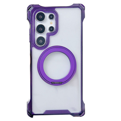 磁吸旋转支架适用三星s25ultra手机壳带挂绳s24+斜挎可背s23fe肩带s22U指环A16透明55a54新款A35防摔5G保护套