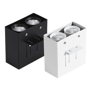 铝方通专用灯led格栅灯店铺吊顶双头筒灯射灯cob商用方形斗胆灯