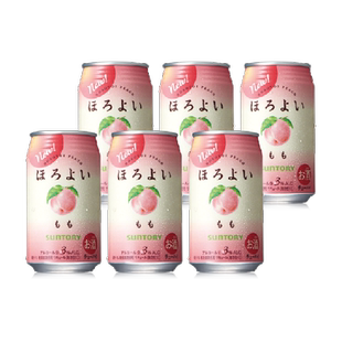 三得利和乐怡日本进口低度秋日微醺预调酒果酒白桃味350ml*6