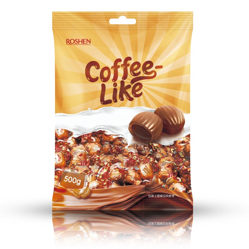 ROSHEN如胜丨COFFEELIKE咖啡味夹心奶糖果500g袋装喜注心独立进口