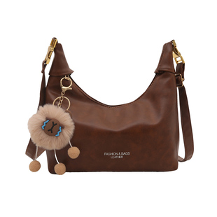 高级质感美拉德手拎包包女式2024年秋季复古质感单肩包通勤斜挎包